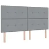 Image de vidaXL Tête de lit réglable en hauteur Gris clair 180 cm tissu