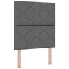Image de vidaXL Tête de lit Gris foncé tissu