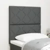 Image de vidaXL Tête de lit Gris foncé tissu