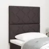 Image de vidaXL Tête de lit Marron foncé 80 cm tissu