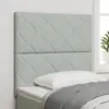 Image de vidaXL Tête de lit Gris clair 90 cm Velours