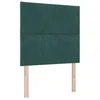Image de vidaXL Tête de lit Vert foncé 90 cm Velours, Tête de lit moderne, accessoire sympa pour le lit, confort optimal, mousse durable, upgrade déco chambre