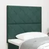 Image de vidaXL Tête de lit Vert foncé 90 cm Velours
