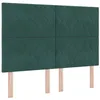 Image de vidaXL Tête de lit Vert foncé 144 cm Velours, Tête de lit moderne, accessoire sympa pour le lit, confort optimal, mousse durable, upgrade déco chambre