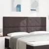 Image de vidaXL Tête de lit Marron foncé 200 cm tissu