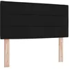 Image de vidaXL Tête de lit LED avec bandes LED Noir 90 cm tissu