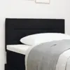 Image de vidaXL Tête de lit LED avec bandes LED Noir 90 cm tissu