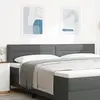 Image de vidaXL Tête de lit LED avec bandes LED Gris foncé 200 cm tissu