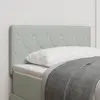 Image de vidaXL Tête de lit LED avec bandes LED Gris clair 80 cm Velours