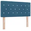 Image de vidaXL Tête de lit LED avec bandes LED Bleu foncé 100 cm Velours