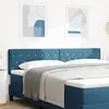 Image de vidaXL Tête de lit LED avec bandes LED Bleu foncé 180 cm Velours