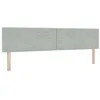 Image de vidaXL Tête de lit LED avec bandes LED Gris clair 200 cm Velours, Tête de lit LED réglable, déco moderne pour chambre, cadre de lit matelassé, éclairage RGB personnalisable