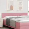 Image de vidaXL Tête de lit LED avec bandes LED Rose 200 cm Velours