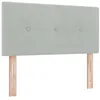 Image de vidaXL Tête de lit LED avec bandes LED Gris clair 80 cm Velours
