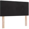 Image de vidaXL Tête de lit LED avec bandes LED Noir 100 cm Velours