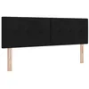 Image de vidaXL Tête de lit LED avec bandes LED Noir 144 cm tissu, Innovation de chambre, tête de lit moderne, déco polyvalente, éclairage d'ambiance, havre de repos, élégance artisanale