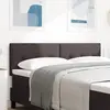 Image de vidaXL Tête de lit LED avec bandes LED Marron foncé 144 cm tissu