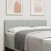 Image de vidaXL Tête de lit LED avec bandes LED Gris clair 144 cm Velours
