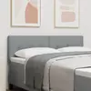 Image de vidaXL Tête de lit LED avec bandes LED Gris clair 160 cm tissu