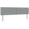 Image de vidaXL Tête de lit LED avec bandes LED Gris clair 180 cm tissu, Innovation de chambre, tête de lit moderne, déco polyvalente, éclairage d'ambiance, havre de repos, élégance artisanale