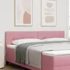 Image de vidaXL Tête de lit LED avec bandes LED Rose 180 cm Velours
