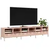Image de vidaXL Meuble TV rose 202x39x43,5 cm acier laminé à froid