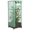 Image de vidaXL Jardinière surélevée avec housse aspect rotin 40x40x123 cm