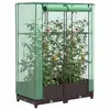 Image de vidaXL Jardinière surélevée avec housse aspect rotin 80x40x123 cm