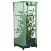 Image de vidaXL Jardinière surélevée avec housse aspect rotin 40x40x123 cm