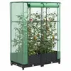 Image de vidaXL Jardinière surélevée avec housse aspect rotin 80x40x123 cm