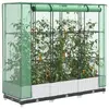 Image de vidaXL Jardinière surélevée avec housse aspect rotin 120x40x123 cm