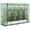 Image de vidaXL Jardinière surélevée avec housse aspect rotin 160x40x123 cm