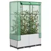 Image de vidaXL Jardinière surélevée avec housse aspect rotin 80x40x138 cm