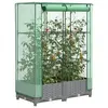 Image de vidaXL Jardinière surélevée avec housse aspect rotin 80x40x123 cm