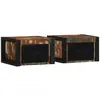 Image de vidaXL Tables de chevet 2 pcs multicolore 40x35x25cm bois récupération