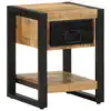 Image de vidaXL Table de chevet 35x34x45 cm bois de manguier massif brut