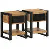 Image de vidaXL Tables de chevet 2 pcs bois de manguier massif brut