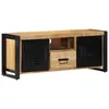Image de vidaXL Meuble TV 100x30x40 cm bois massif de manguier brut