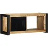 Image de vidaXL Meuble TV 80x30x35 cm bois massif de manguier brut
