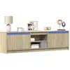 Image de vidaXL Meuble TV avec LED chêne sonoma 180x34x50 cm bois d'ingénierie
