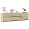 Image de vidaXL Meuble TV avec LED chêne sonoma 180x34x50 cm bois d'ingénierie
