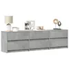 Image de vidaXL Meuble TV avec LED gris béton 180x34x50 cm bois d'ingénierie