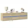 Image de vidaXL Meuble TV mural avec LED chêne sonoma 180x31x45 cm
