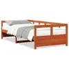 Image de vidaXL Lit de jour sans matelas cire marron 90x200 cm bois pin massif