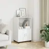Image de vidaXL Armoire à roulettes blanc 55x40x91 cm bois d’ingénierie