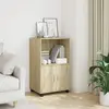 Image de vidaXL Armoire à roulettes chêne sonoma 55x40x91 cm bois d'ingénierie