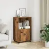Image de vidaXL Armoire à roulettes vieux bois 55x40x91 cm bois d'ingénierie
