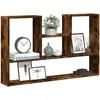 Image de vidaXL Étagère murale chêne fumé 99x15x60 cm bois d'ingénierie