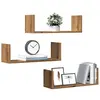 Image de vidaXL Étagères murales 3 pcs chêne artisanal bois d'ingénierie