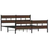 Image de vidaXL Cadre de lit en métal sans matelas chêne marron 193x203 cm